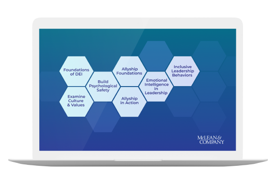 laptop showing DEI learning road map